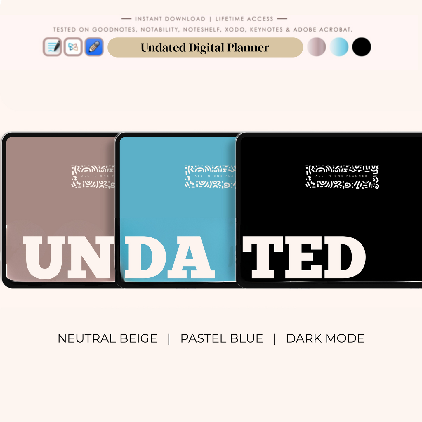 Calendar Bundle · Undated · All Colors