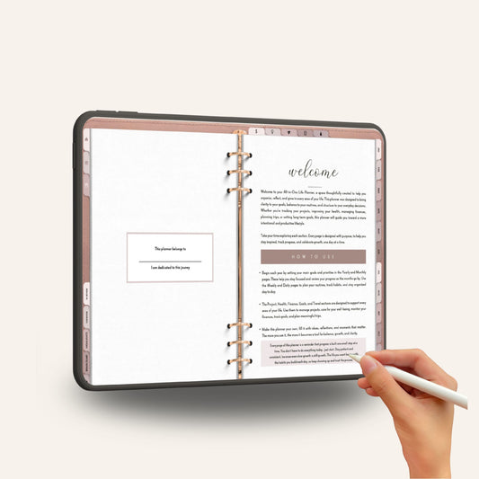 Undated Digital Planner · Beige